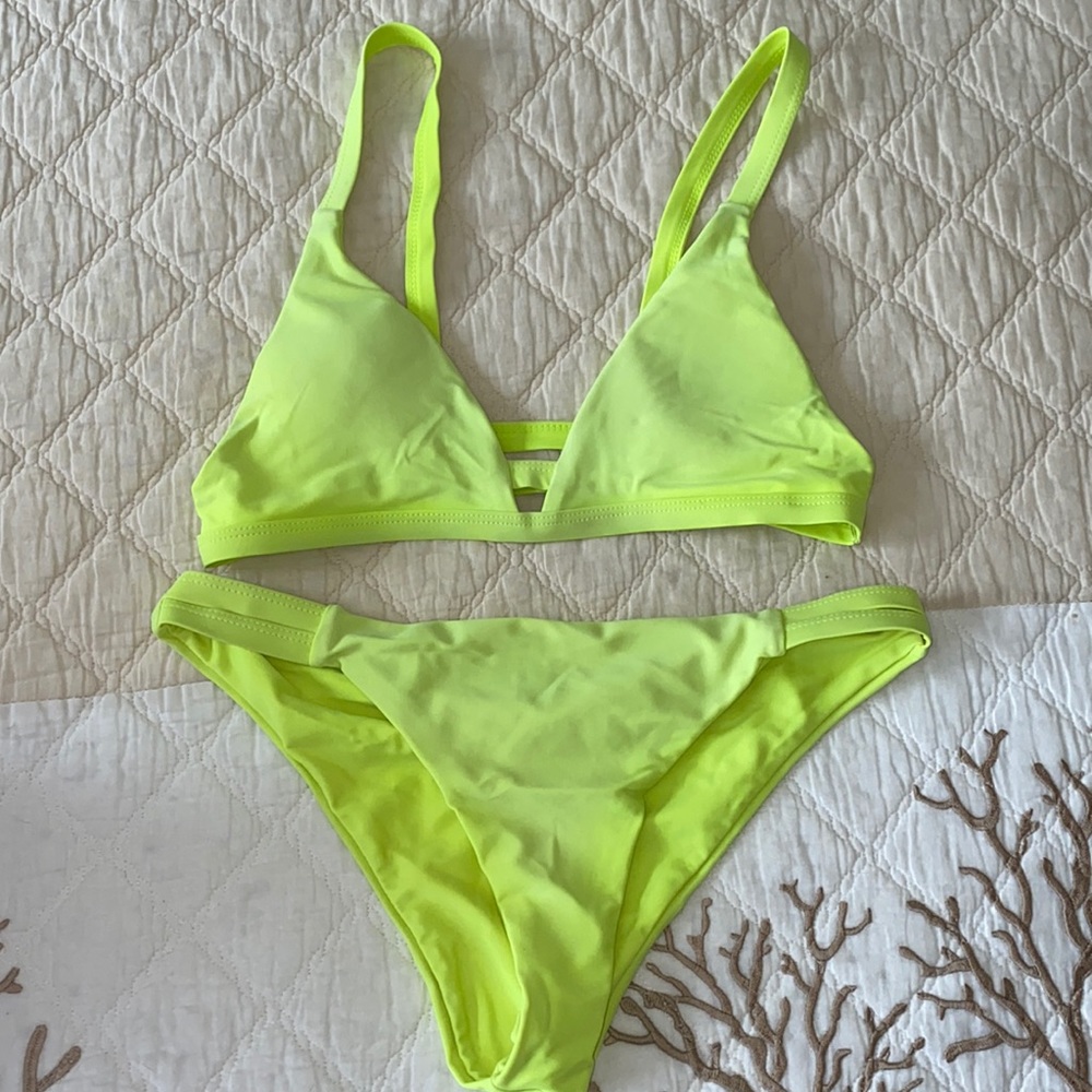 Neon green bikini